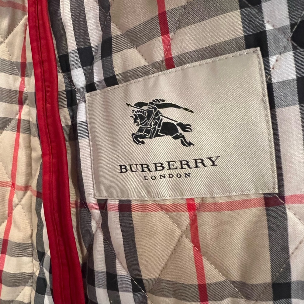 Burberry Red Quilted Puffer Jacket - Picture 2 of 7
